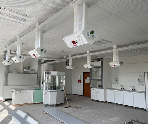 Sanierter Klassenraum im Naturwissenschaftsbereich des Kurfürst Salentin Gymnasiums